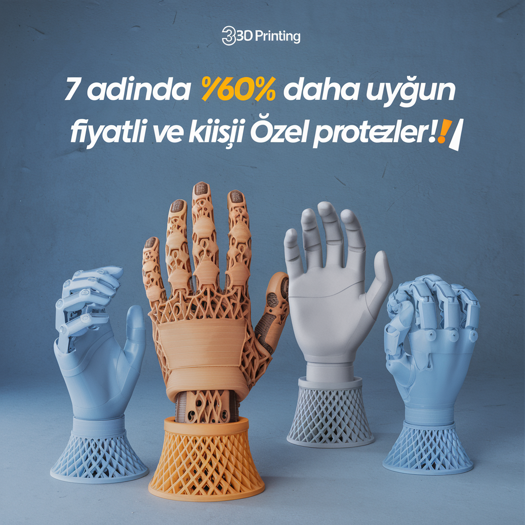 3D Baskı Devrimi: 7 Adımda %60 Daha Uygun Fiyatlı ve Kişiye Özel Protezler!